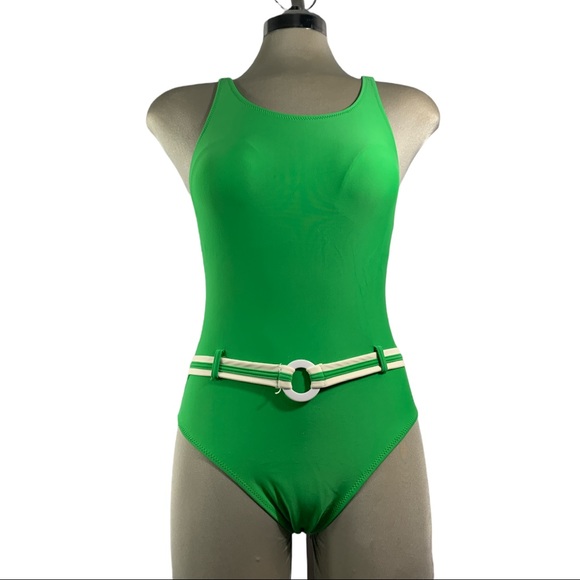 DKR & CO. Green One Piece Swimming Suite Size 8 - Picture 7 of 10